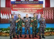 Danlantamal IX Hadiri Sosialisasi Kakak Adik Asuh Akademi TNI TA 2024