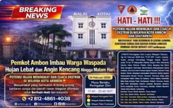 Antisipasi Dampak Cuaca Ekstrem, Pemkot Ambon Siagakan Tim dan Layanan Darurat