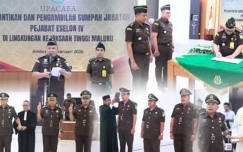 Kejati Maluku Lantik Pejabat Esselon IV, Asbin Cahyadi Sabri Tekankan Integritas dan Profesionalitas
