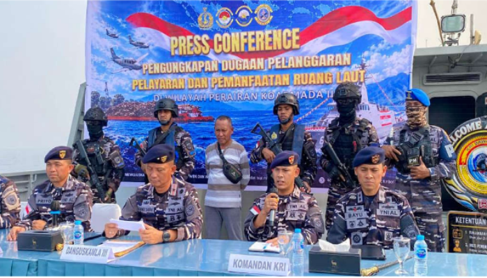 Zona Inti Konservasi Diduga Diterobos, Kapal Bermuatan 8.388 Kubik Kayu Ditindak TNI AL